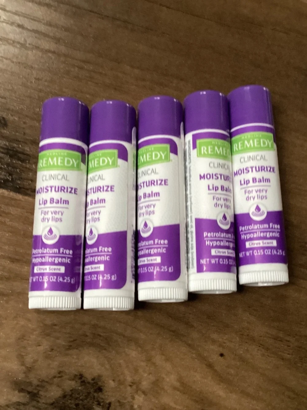 Medline Remedy Clinical Moisturize Lip Balm Citrus Scent 5 Pack